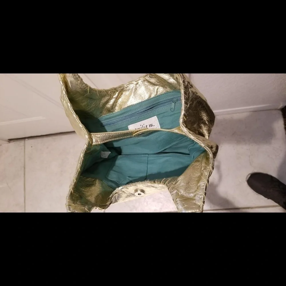 𝅺GOLD hobo bag